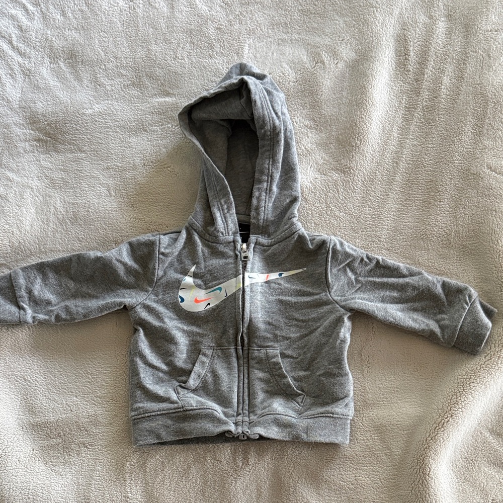 Nike Kids Gray Zip-Up Hoodie